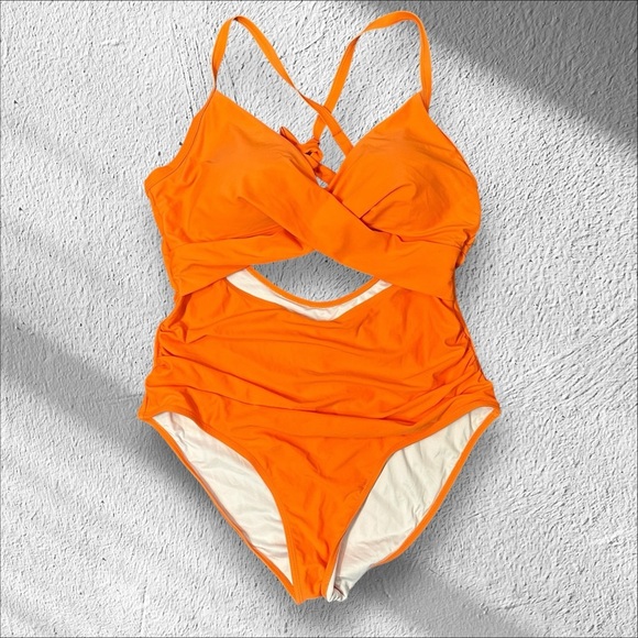 Eomenie Women One Piece Swimsuits Tummy Control Cutout High Waisted Size 2X NWT - Picture 2 of 15